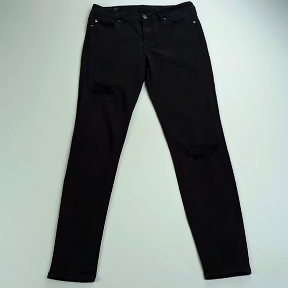 A/X Armani Exchange Women's Super Skinny 26 Black Distressed Jeans - Picture 3 of 13